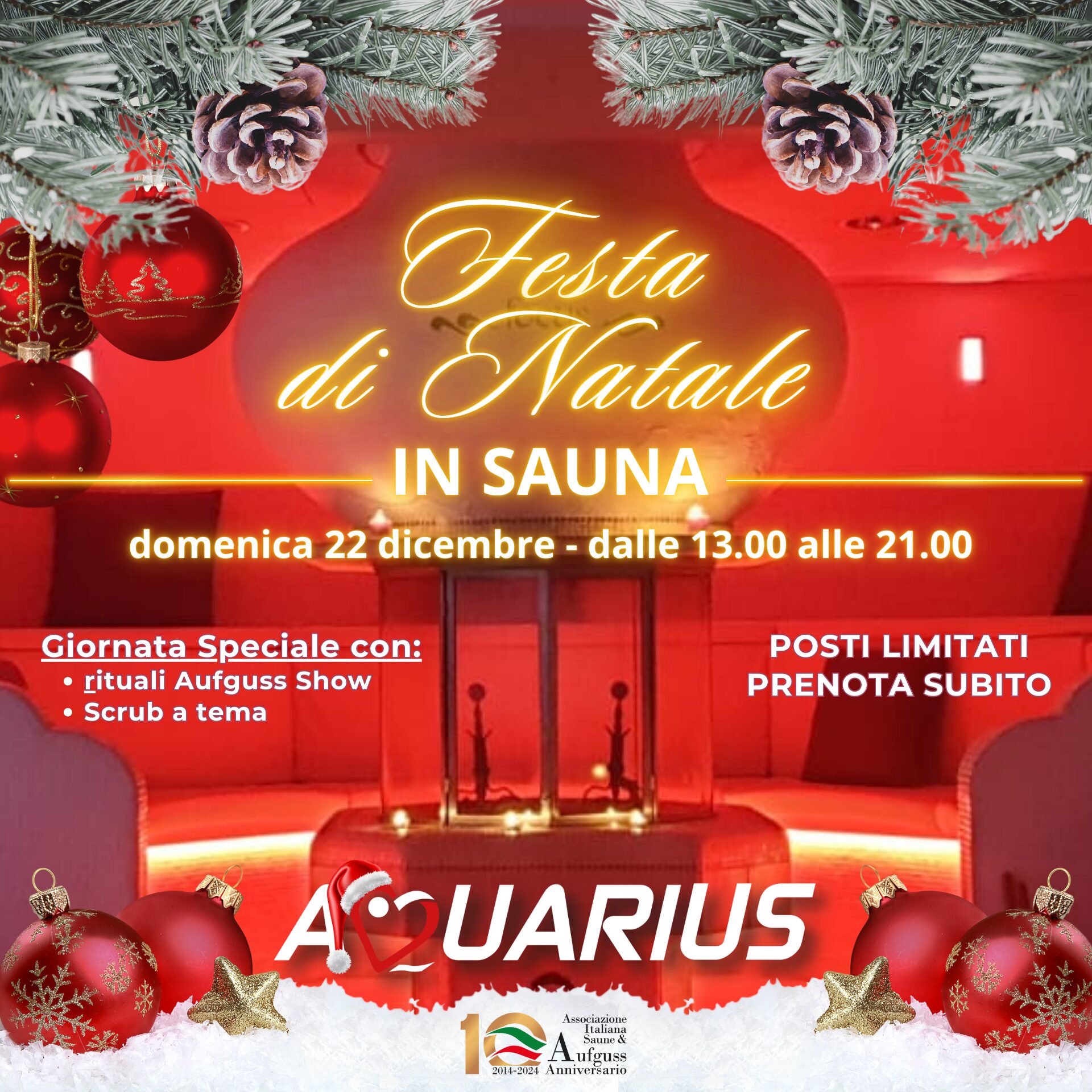 Evento - Festa di Natale in Sauna 2024